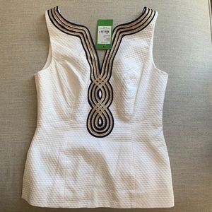 Lilly Pulitzer Janice Top NWT white size 2